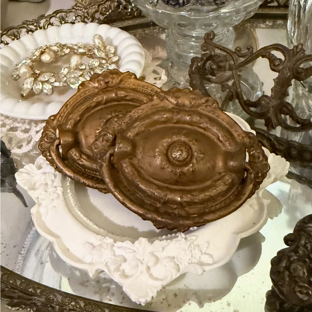 Vintage Gold Ornate drawer hardware